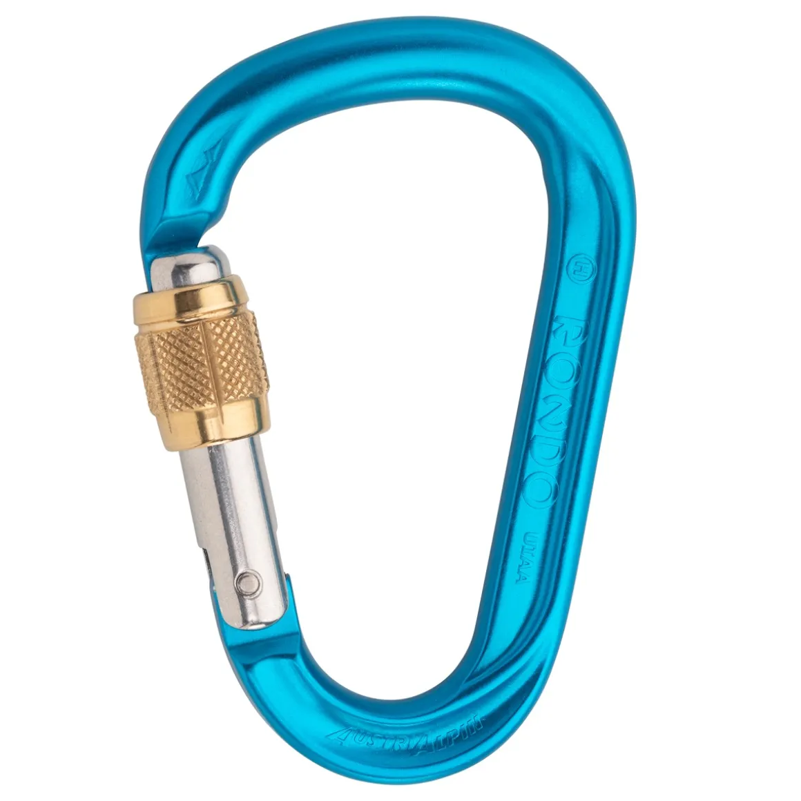AustriAlpin HMS Rondo screw-lock carabiner with brass sleeve* Carabiners And Quick Links