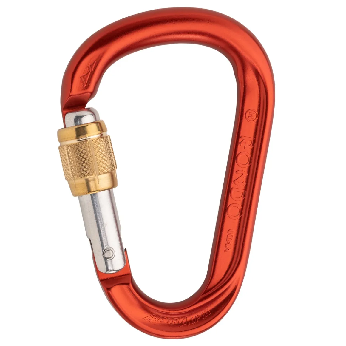 AustriAlpin HMS Rondo screw-lock carabiner with brass sleeve* Carabiners And Quick Links