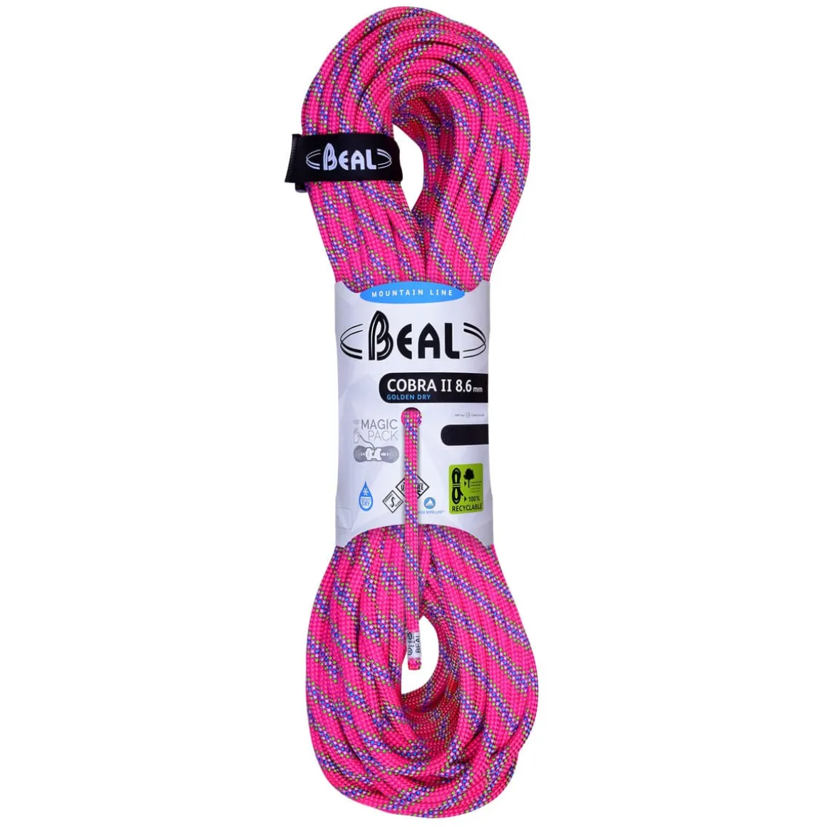 Beal Cobra II Unicore 8.6 mm Golden Dry climbing half rope* Ropes|Half Ropes