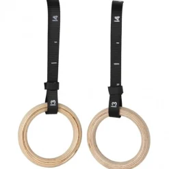 TOORX Wooden Gym Rings Set* Muscle Strengthening|Hanging Training Devices