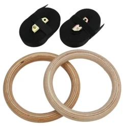 TOORX Wooden Gym Rings Set* Muscle Strengthening|Hanging Training Devices
